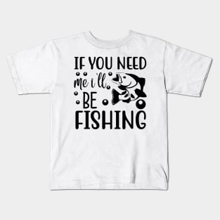 Less Talk More Fishing - Gift For Fishing Lovers, Fisherman - Black And White Simple Font Kids T-Shirt